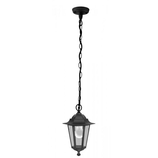 LATERNA 4 LAMP COLG EXT. NEGRO H900 1X60W E27