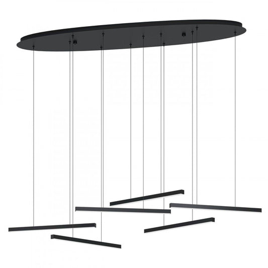 LINDOZA COLG ACERO  L1285 H1400 3000K LED 6000lm 6X8 4W