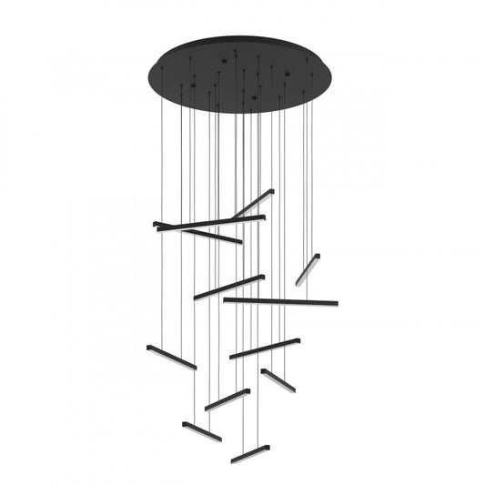 LINDOZA COLG ACERO NEGRO L15,17 DM1700 3000K 12000lm 12X8,4W