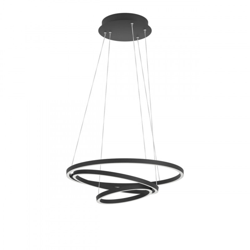 LOBINERO-Z COLG ALUM ACERO NEGRO  H1100 DM580 3545K LED IP20