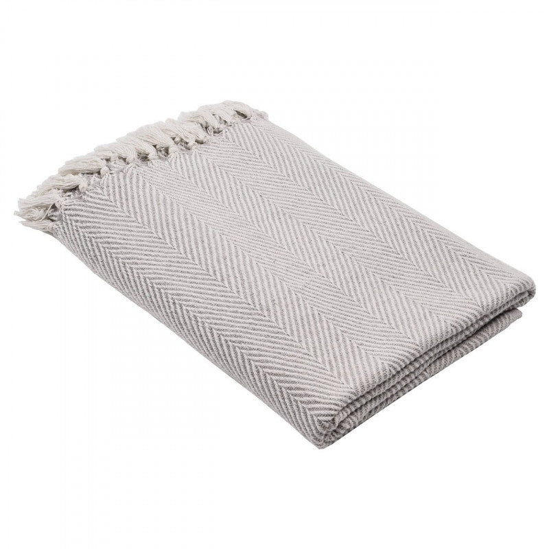 LONGLAC MANTA ALGODÓN GRIS PLATA L1700