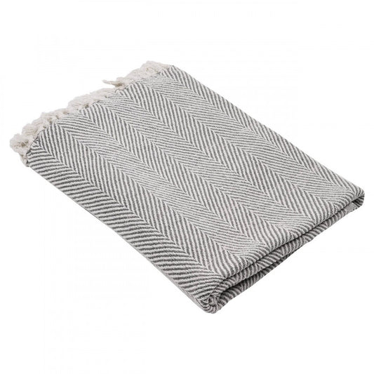 LONGLAC MANTA ALGODÓN GRIS PEDERNAL L1700