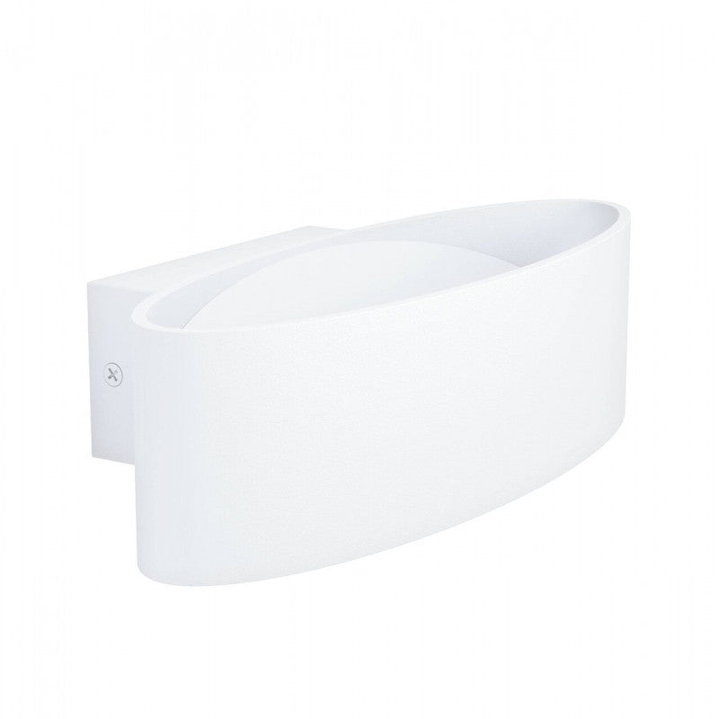 MACCACARI APLIQ MURO OVAL ALU BLANCO L270 10W LED LC 1100lm