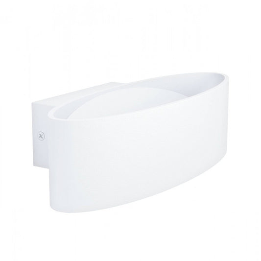 MACCACARI APLIQ MURO OVAL ALU BLANCO L270 10W LED LC 1100lm