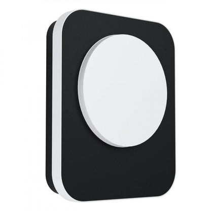 MADRIZ APLIQUE ALUM NEGRO L230 H190 3000K LED 993lm 9W IP44