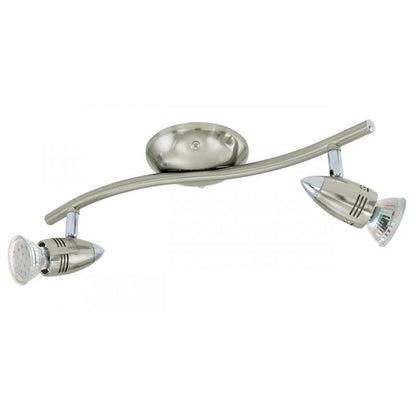MAGNUM-LED FOCO TECHO RIEL NIQUEL MATE 2X3W GU10 LED 200lm