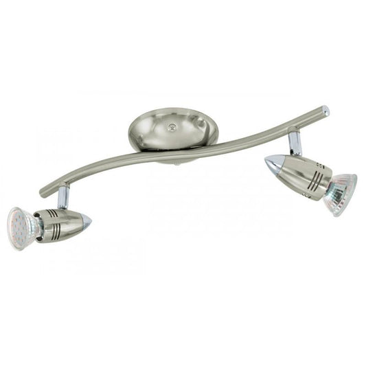 MAGNUM-LED FOCO TECHO RIEL NIQUEL MATE 2X3W GU10 LED 200lm