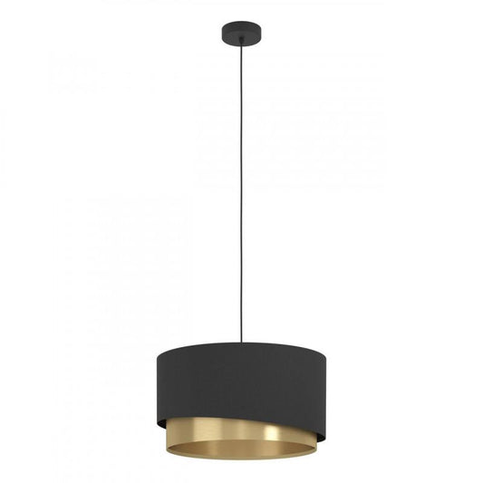 MANDERLINE COLG ACERO NEGRO H1500 DM450 E27 1X40W IP20