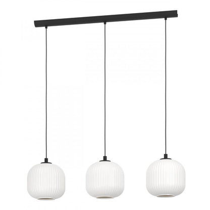 MANTUNALLE LAMP COLG ACERO NEGRO H1100 DM200 E27 3X40W IP20