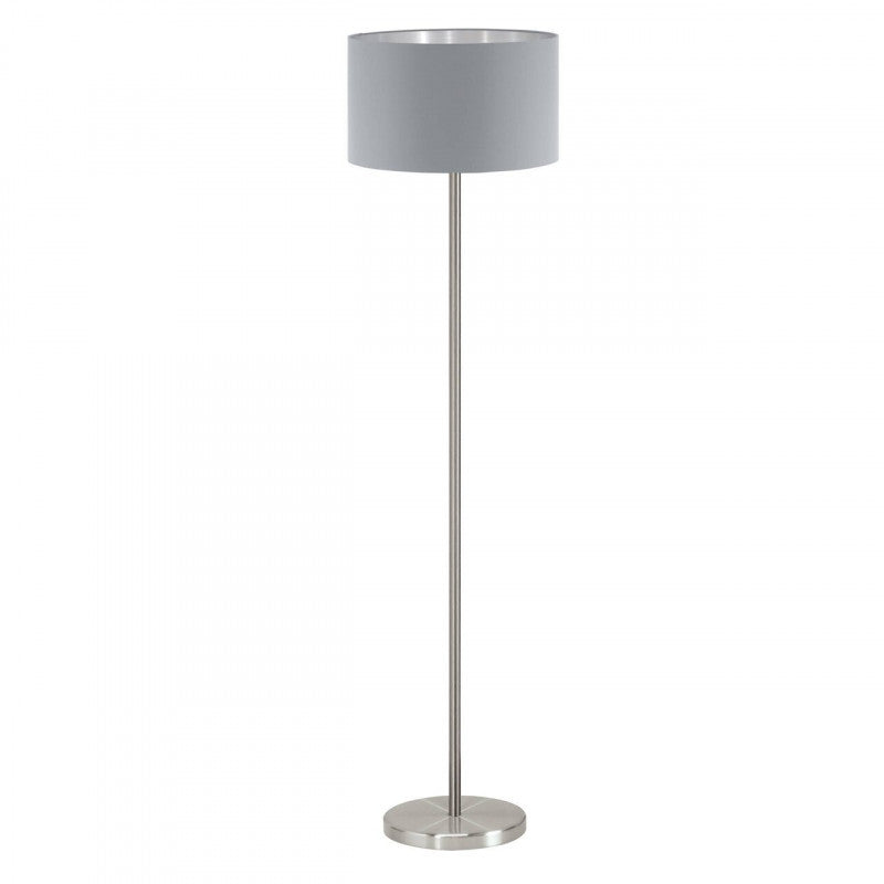 MASERLO LAMP PIE ACERO GRIS PLATA H1510 DM380 E27 1X60W