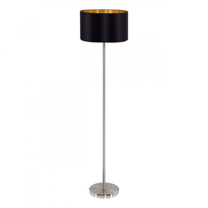 MASERLO LAMP PIE ACERO SAT NEGRO/DORADO H1510 1X60W E27