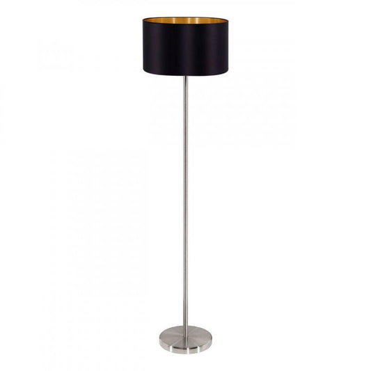 MASERLO LAMP PIE ACERO SAT NEGRO/DORADO H1510 1X60W E27