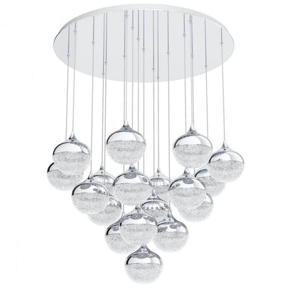 MIOGLIA LAMP COLG ACERO CROMO H2000 DM810 LC LED 18X3 15W