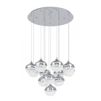 MIOGLIA LAMP COLG ACERO CROMO H2000 DM580 LC LED 10X3 15W