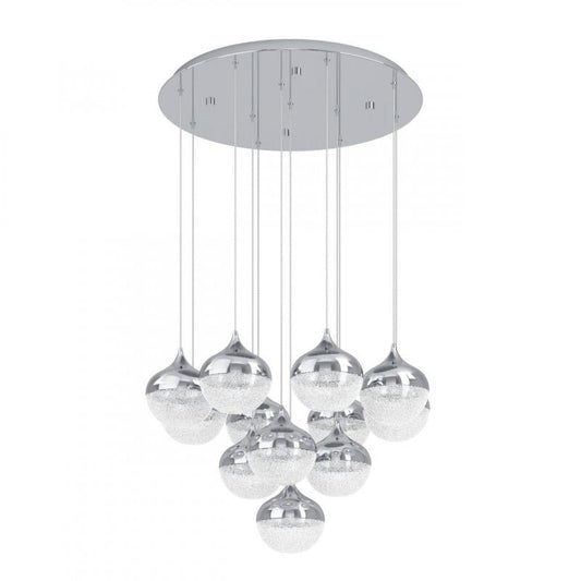 MIOGLIA LAMP COLG ACERO CROMO H2000 DM580 LC LED 10X3 15W