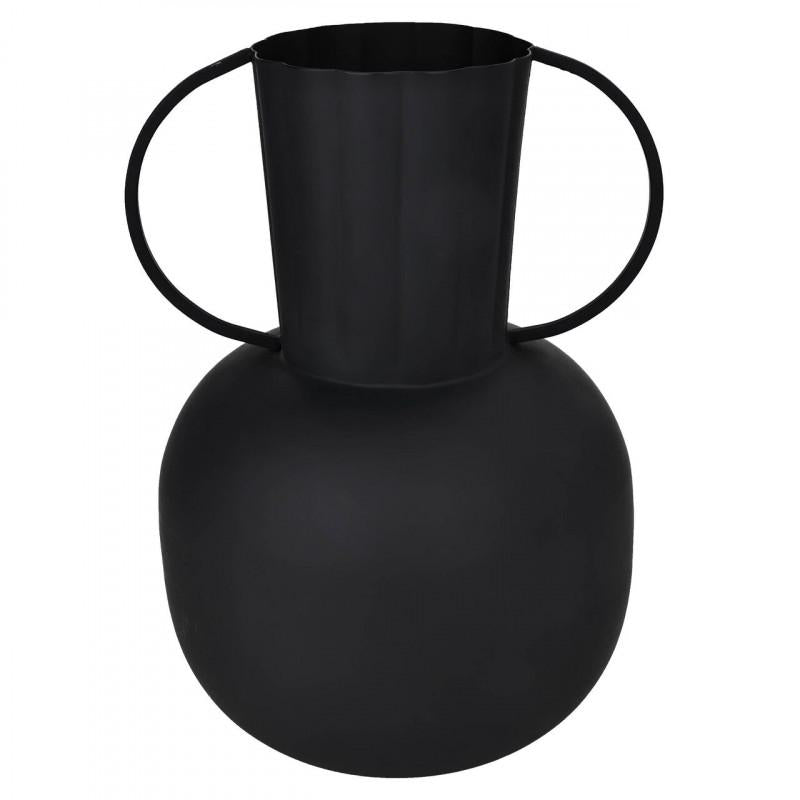 MIOUSKI JARRÓN DE METAL NEGRO L0 H300 DM200