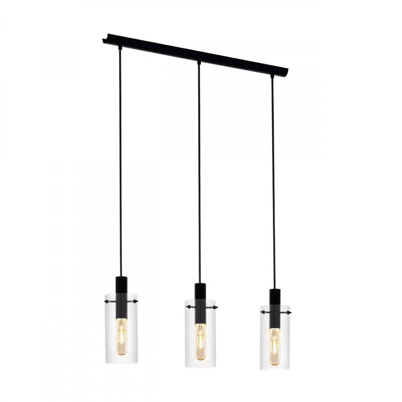 MONTEFINO LAMP COLG ACERO NEGRO L730 H1100 E27 3X60W