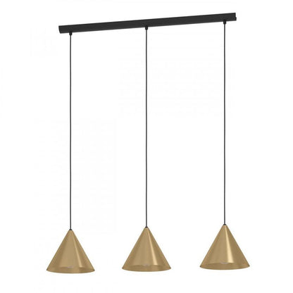 NARICES LAMP COLG ACERO DORADO H1100 E27 3X40W IP20