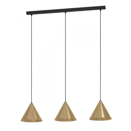 NARICES LAMP COLG ACERO DORADO H1100 E27 3X40W IP20