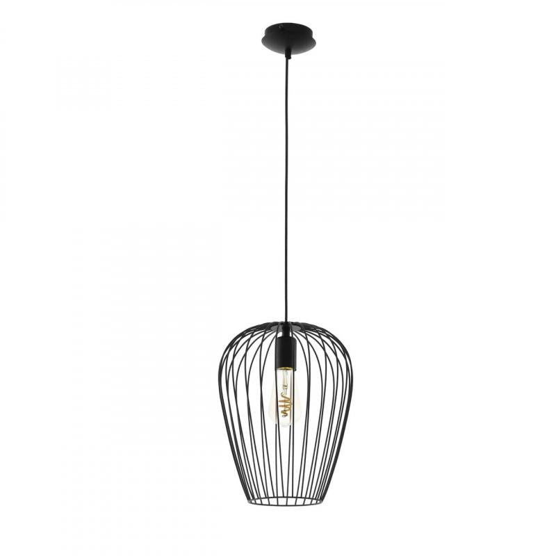 NEWTOWN LAMP COLGANTE VINTAGE ACERO NEGRO DM275 1X60W E27