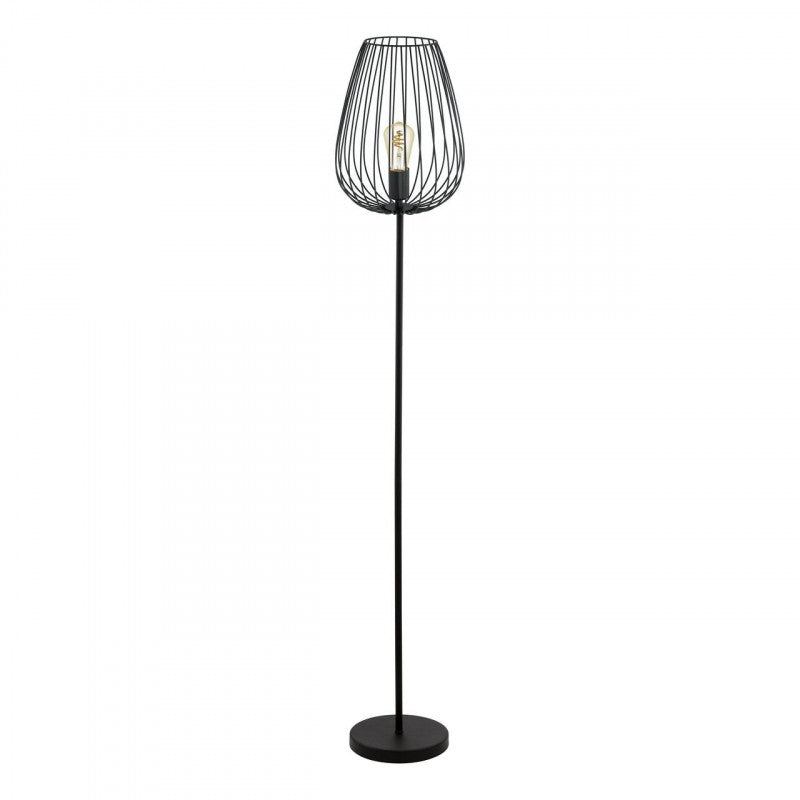 NEWTOWN LAMP PIE VINTAGE ACERO NEGRO DM230 H1595 1X60W E27