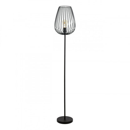 NEWTOWN LAMP PIE VINTAGE ACERO NEGRO DM230 H1595 1X60W E27