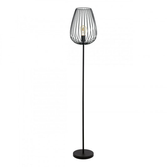 NEWTOWN LAMP PIE VINTAGE ACERO NEGRO DM230 H1595 1X60W E27