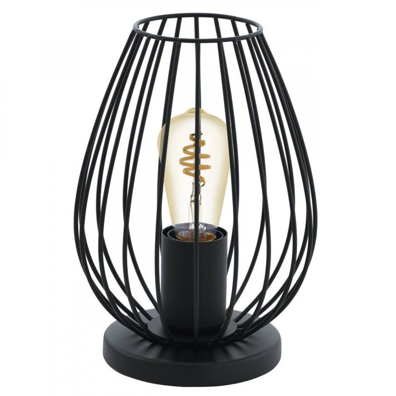 NEWTOWN LAMP MESA VINTAGE ACERO NEGR DM160 H230 1X60W E27