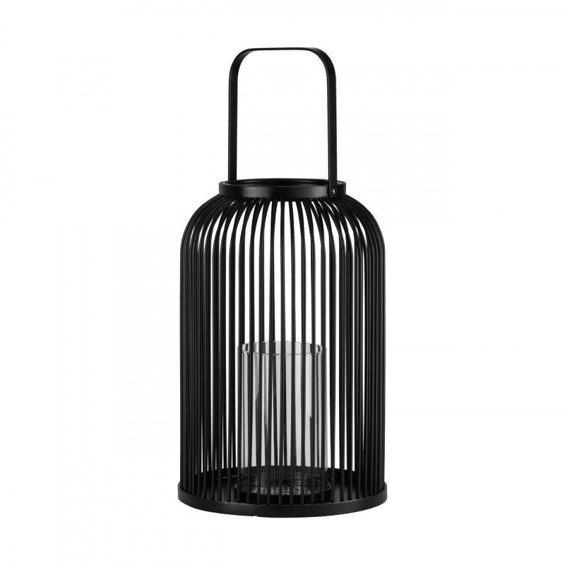 NOHEJI LINTERNA ACERO VIDRIO NEGRO  H270 DM180