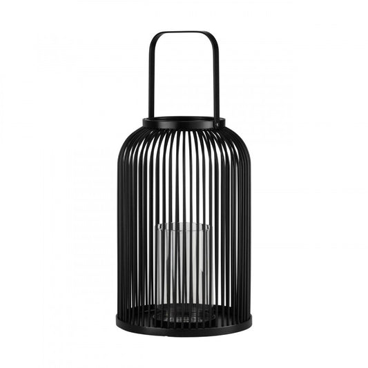 NOHEJI LINTERNA ACERO VIDRIO NEGRO  H270 DM180