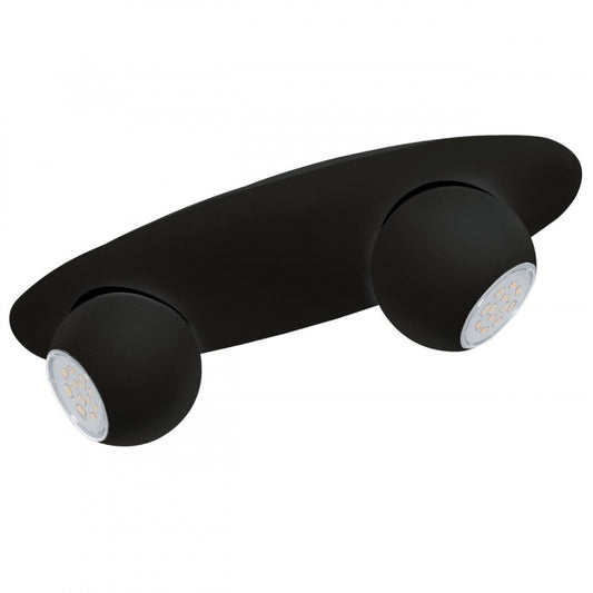 NORBELLO 3 FOCO ACERO NEGRO L320   GU10 2X4,6W IP20