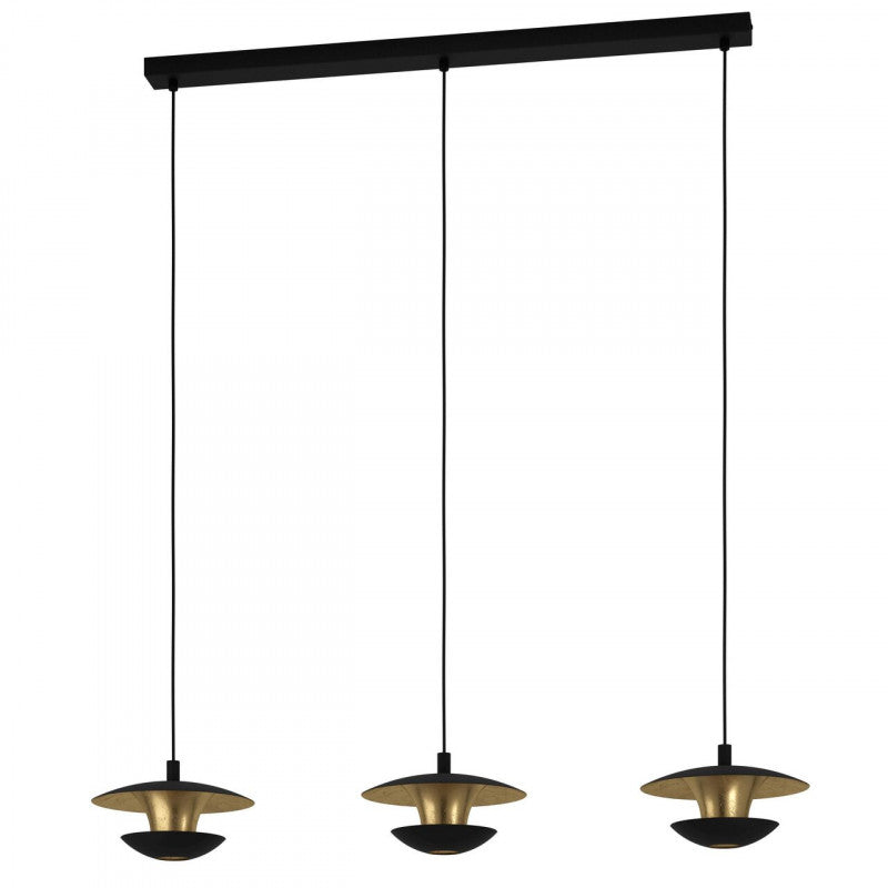 NUVANO COLG ACERO ORO NEGRO L985 H1100  GU10 3X4,5W IP20