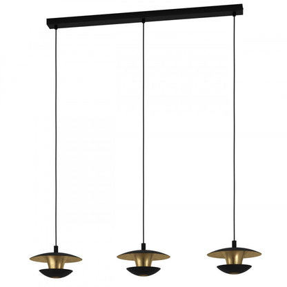 NUVANO COLG ACERO ORO NEGRO L985 H1100  GU10 3X4,5W IP20