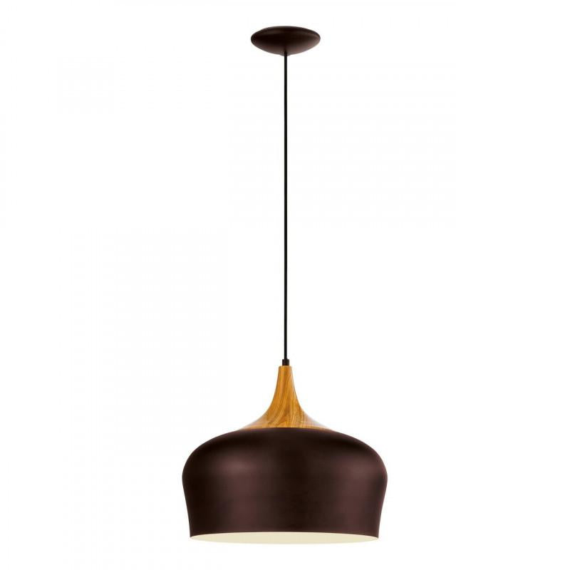 OBREGON LAMP COLGANTE ACERO MARRON DM350 1X60W E27