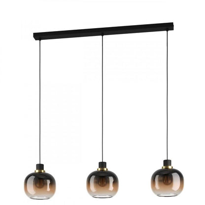 OILELLA LAMP COLG ACERO NEGRO H1100 E27 3X40W IP20