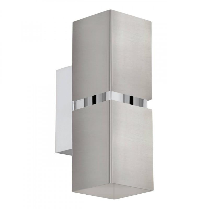 PASSA APLIQUE CROMO SATIN L55 H170 2X3,3W GU10 LED 480lm