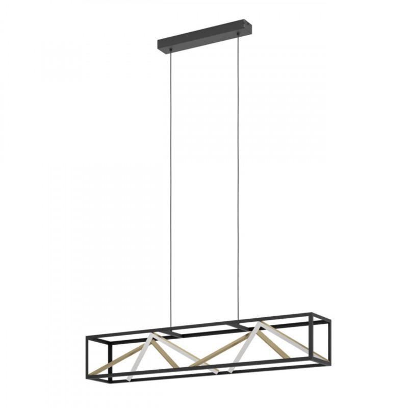 PENELA COLG ALUM ACERO ORO NEGRO L1160 H1500 2765K LED IP20