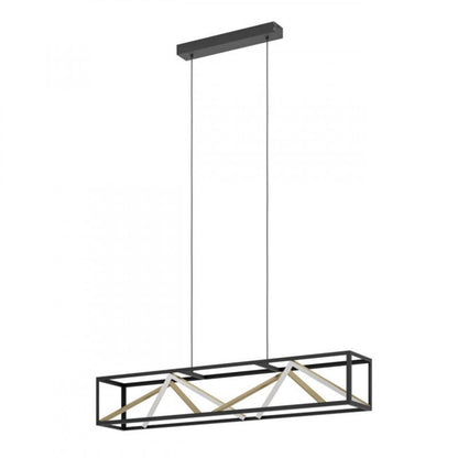 PENELA COLG ALUM ACERO ORO NEGRO L1160 H1500 2765K LED IP20