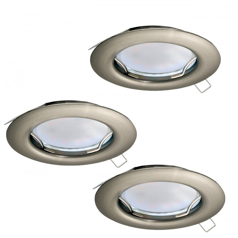 PENETO EMB ACERO NÍQUEL SATINADO   DM78 GU10 3X2,8W IP20