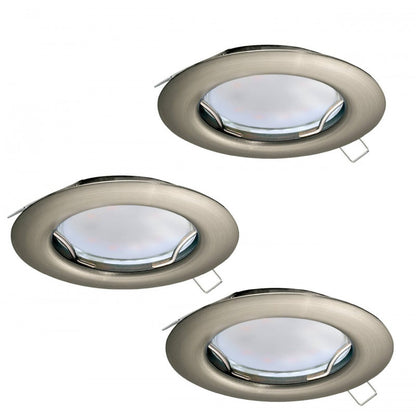PENETO EMB ACERO NÍQUEL SATINADO   DM78 GU10 3X2,8W IP20