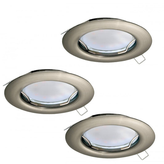 PENETO EMB ACERO NÍQUEL SATINADO   DM78 GU10 3X2,8W IP20
