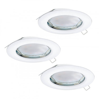 PENETO  SET X3 EMB ACERO BLANCO   DM78 GU10 3X2,8W IP20