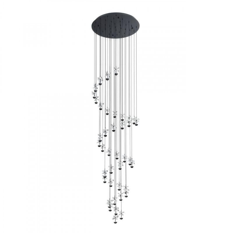 PIANOPOLI 2 COLG ACERO NEG L22,9 DM3340 3000K 9600lm 40X1,8W