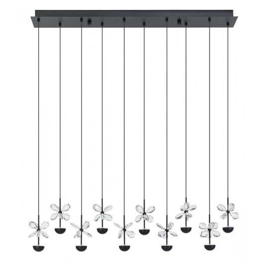 PIANOPOLI 2 COLG ACERO NEG L16,23 H100 DM1100 3000K 10X2,3W