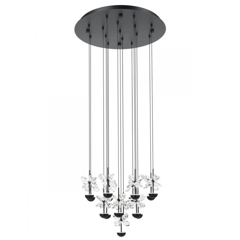 PIANOPOLI 2 COLG ACERO NEGRO H1100 DM500 3000K 15X1,8W