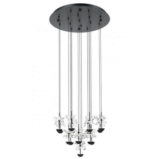 PIANOPOLI 2 COLG ACERO NEGRO H1100 DM500 3000K 15X1,8W