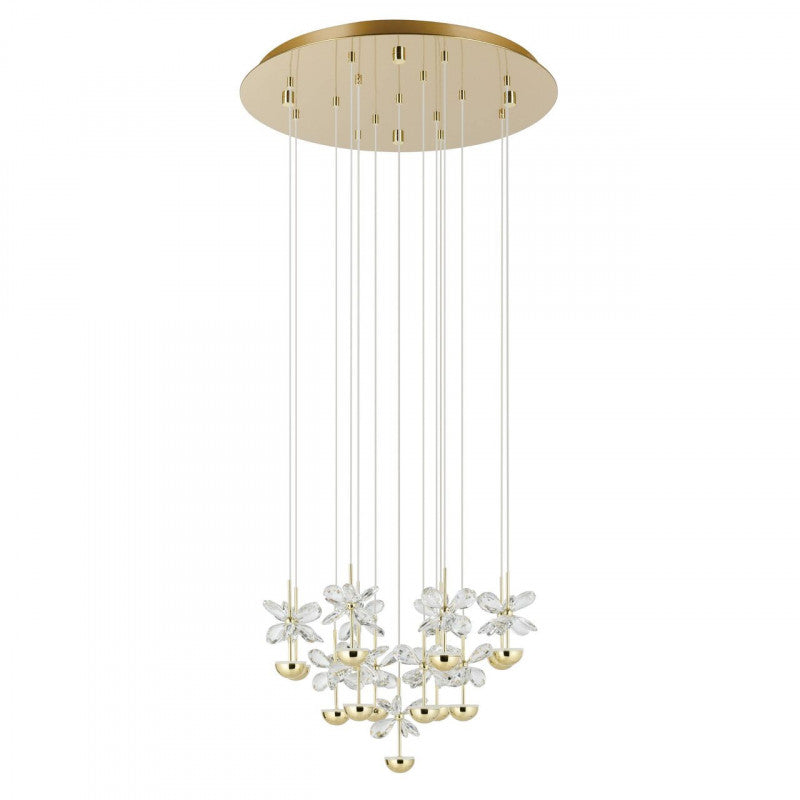 PIANOPOLI 3 COLG ACERO LATÓN L17,8 DM1100 3000K 15X1,8W