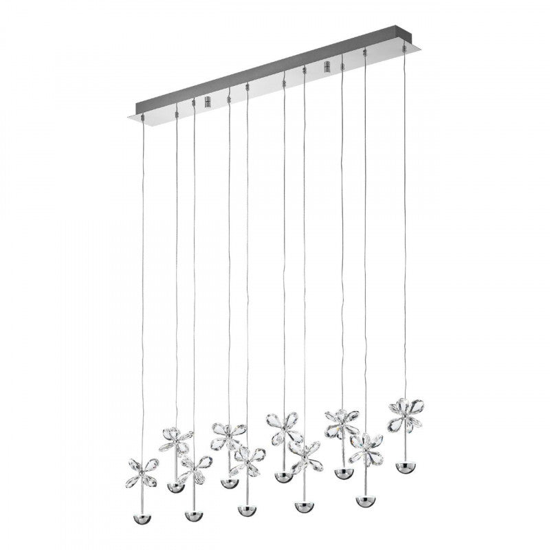 PIANOPOLI LAMP COLG CRISTAL L870 10X2 5W LED 2700lm