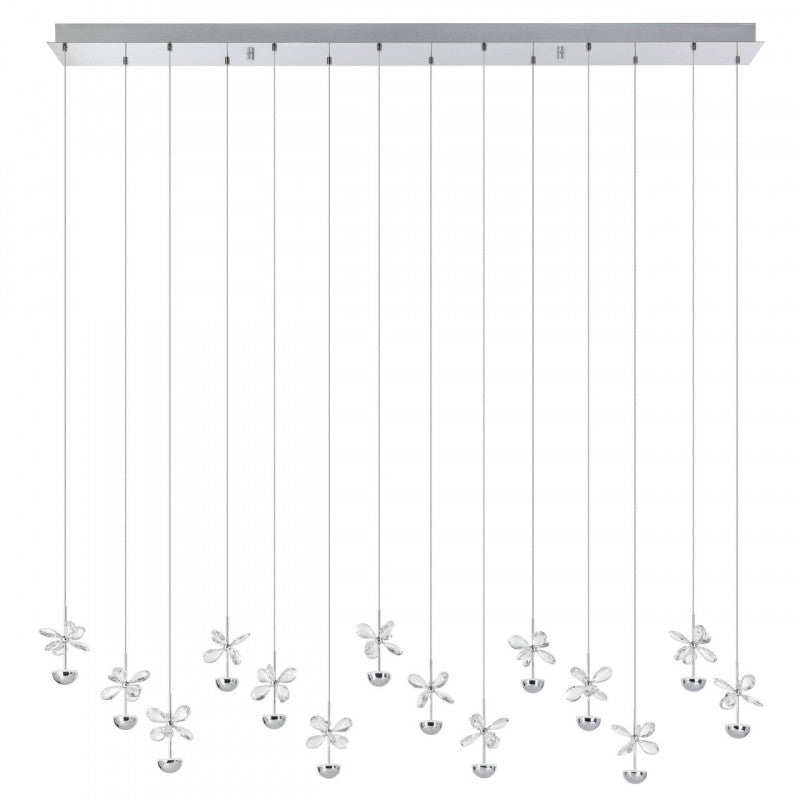 PIANOPOLI COLG ACERO INOX CROMO H120 DM1500 3000K 14X2,3W