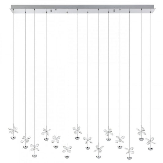 PIANOPOLI COLG ACERO INOX CROMO H120 DM1500 3000K 14X2,3W